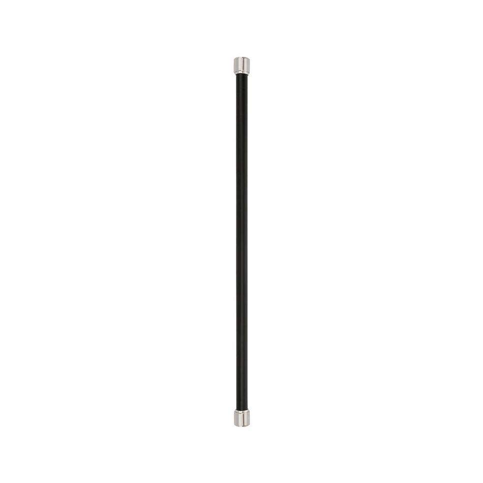 24" Lazzara Appliance Pull Black Leather - Satin Nickel, , large image number 1