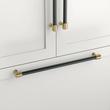 24" Lazzara Appliance Pull Black Leather - Golden Champagne, , large image number 0