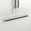 18" Lazzara Appliance Pull Black Leather - Satin Nickel, , large image number 0