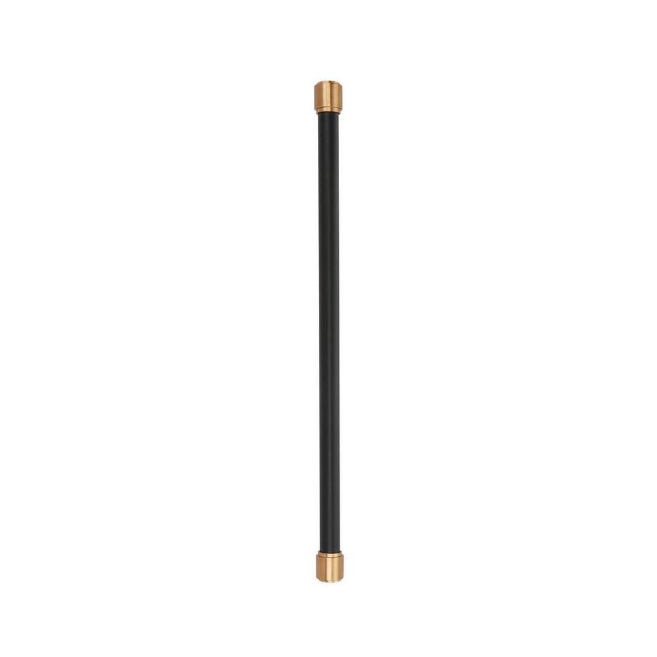 18" Lazzara Appliance Pull Black Leather - Brushed Gold, , large image number 2