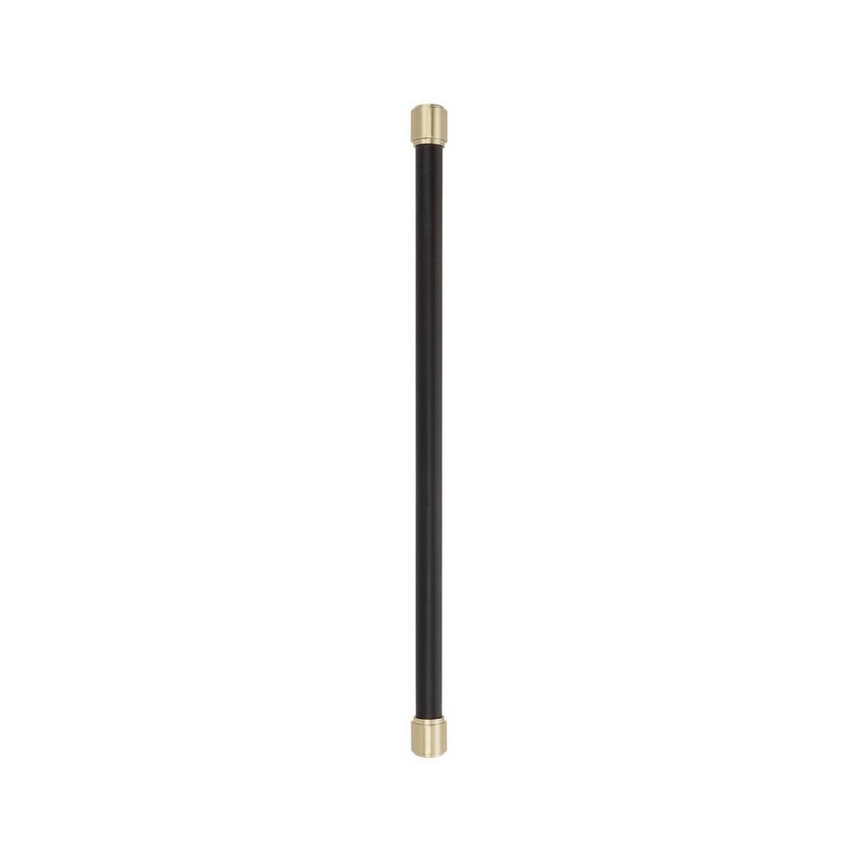 18" Lazzara Appliance Pull Black Leather - Golden Champagne, , large image number 1