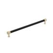 18" Lazzara Appliance Pull Black Leather - Golden Champagne, , large image number 0