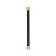 12" Lazzara Appliance Pull Black Leather - Champagne Bronze, , large image number 1