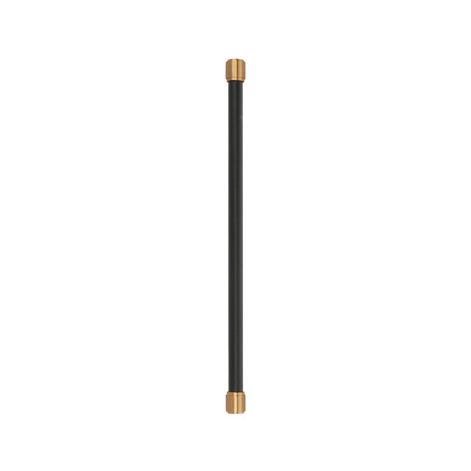 12-5/8" Lazzara Oversized Cabinet Pull Black Leather - Brushed Gold, , large image number 1