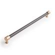 12-5/8" Lazzara Oversized Cabinet Pull Black Leather - Champagne Bronze, , large image number 0