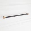 12-5/8" Lazzara Oversized Cabinet Pull Black Leather - Champagne Bronze, , large image number 3