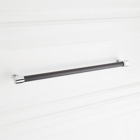 Lazzara Oversized Cabinet Pull Black Leather