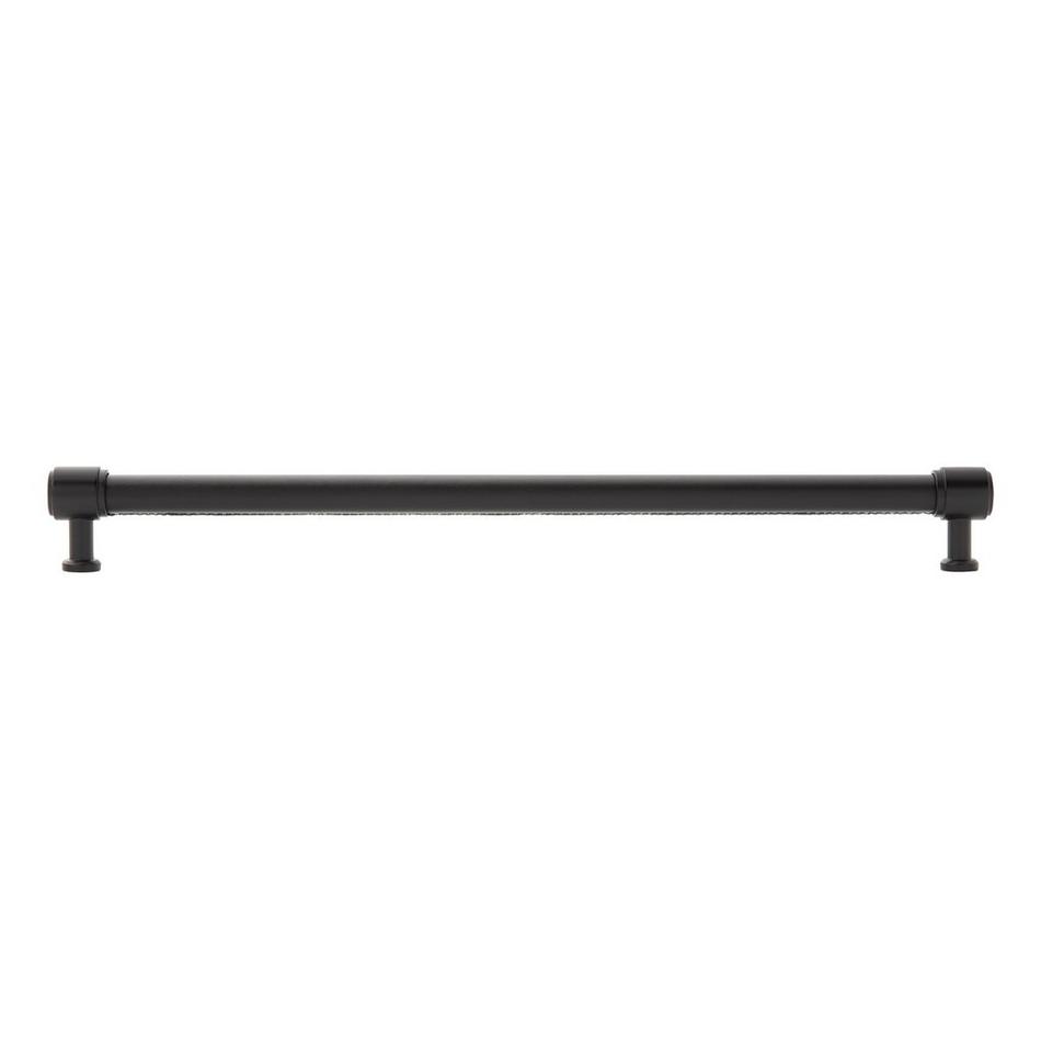 12-5/8" Lazzara Oversized Cabinet Pull Black Leather - Matte Black, , large image number 2