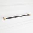 10-1/16" Lazzara Oversized Cabinet Pull Black Leather - Golden Champagne, , large image number 3