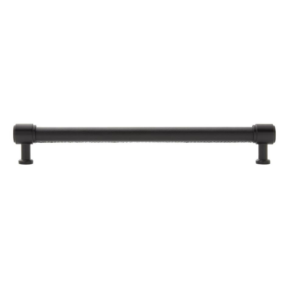 10-1/16" Lazzara Oversized Cabinet Pull Black Leather - Matte Black, , large image number 2