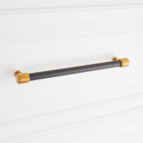 Lazzara Oversized Cabinet Pull Black Leather