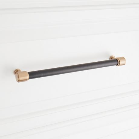 Lazzara Oversized Cabinet Pull Black Leather