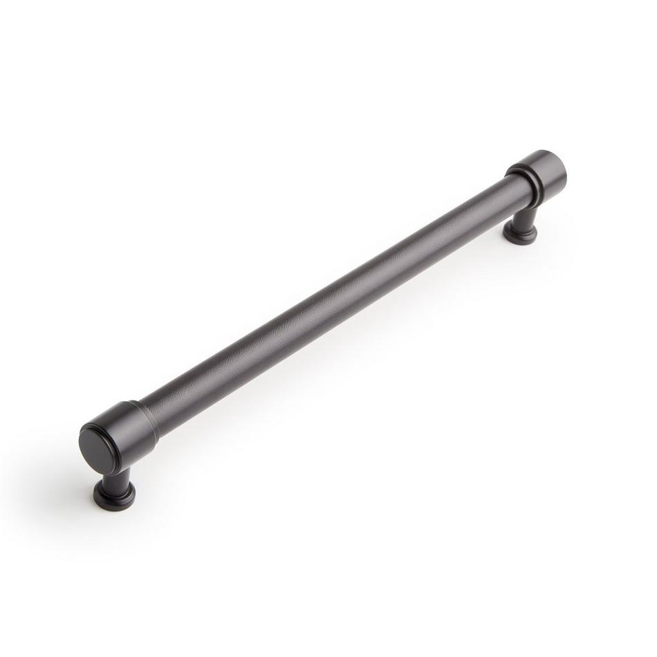 8-13/16" Lazzara Oversized Cabinet Pull Black Leather - Matte Black, , large image number 0
