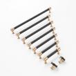 7-9/16" Lazzara Cabinet Pull Black Leather - Champagne Bronze, , large image number 1