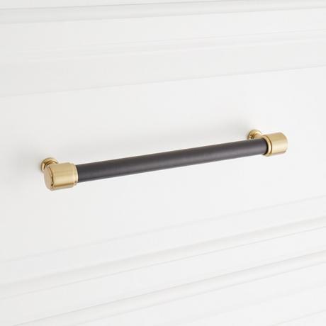 Lazzara Cabinet Pull Black Leather