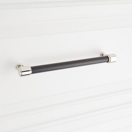 Lazzara Cabinet Pull Black Leather