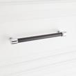 6-5/16" Lazzara Cabinet Pull Black Leather - Polished Chrome, , large image number 3