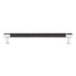 6-5/16" Lazzara Cabinet Pull Black Leather - Polished Chrome, , large image number 2