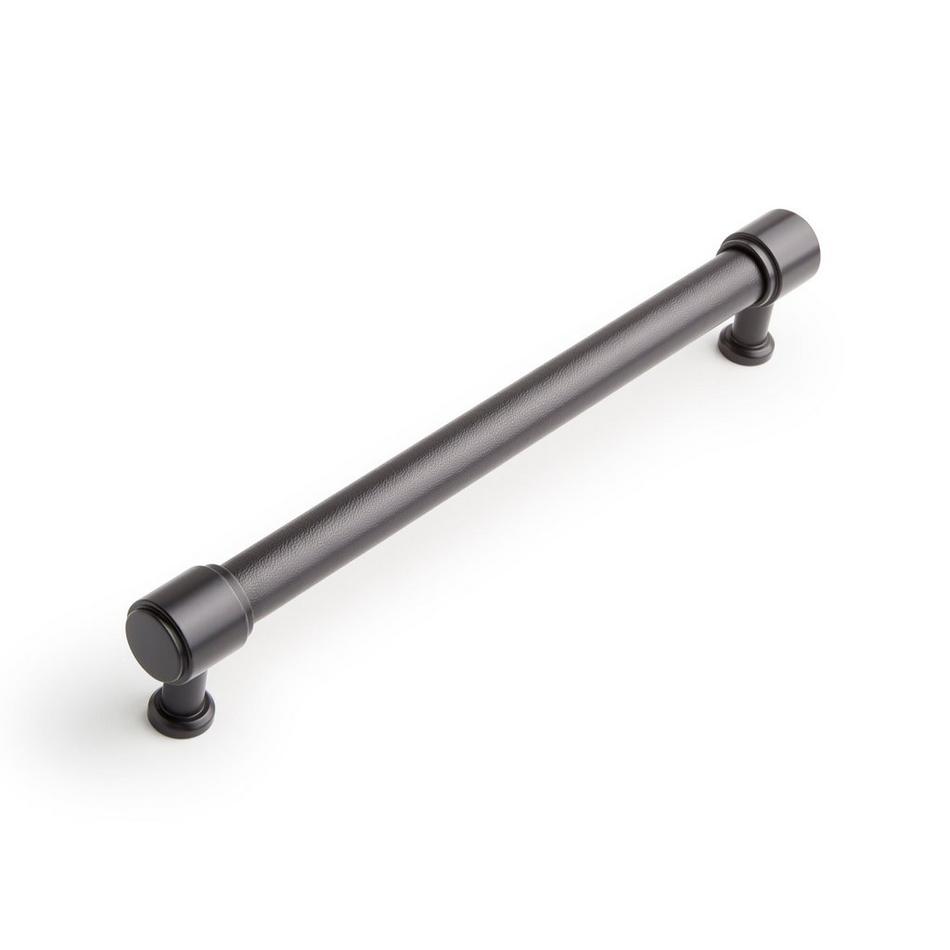 6-5/16" Lazzara Cabinet Pull Black Leather - Matte Black, , large image number 0