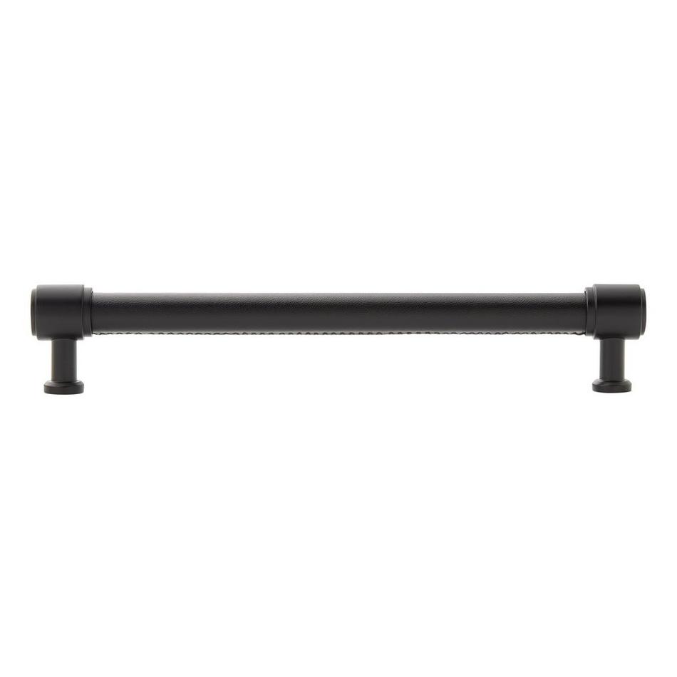 6-5/16" Lazzara Cabinet Pull Black Leather - Matte Black, , large image number 2