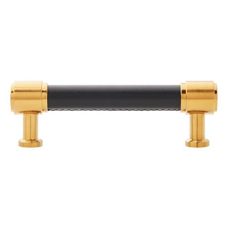 Lazzara Cabinet Pull Black Leather