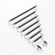 5-1/16" Lazzara Cabinet Pull Black Leather - Polished Chrome, , large image number 1