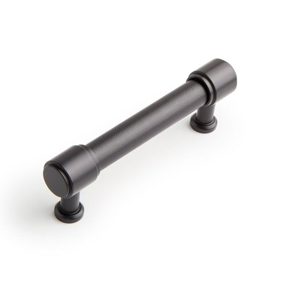 Lazzara Cabinet Pull Black Leather, , large image number 4