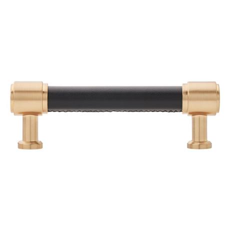 Lazzara Cabinet Pull Black Leather