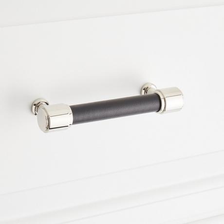 Lazzara Cabinet Pull Black Leather
