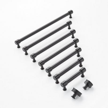Lazzara Cabinet Pull Black Leather