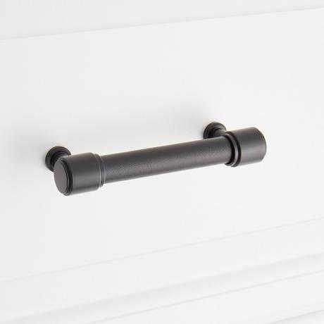 Lazzara Cabinet Pull Black Leather