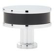 1-1/4" Lazzara Round Cabinet Knob Black Leather - Polished Chrome, , large image number 2
