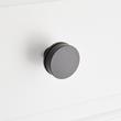 1-1/4" Lazzara Round Cabinet Knob Black Leather - Matte Black, , large image number 3