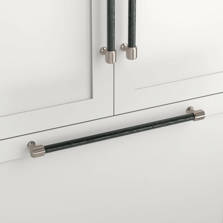 12" Lazzara Textured Appliance Pull - Matte Black/Polished Nickel, , large image number 0