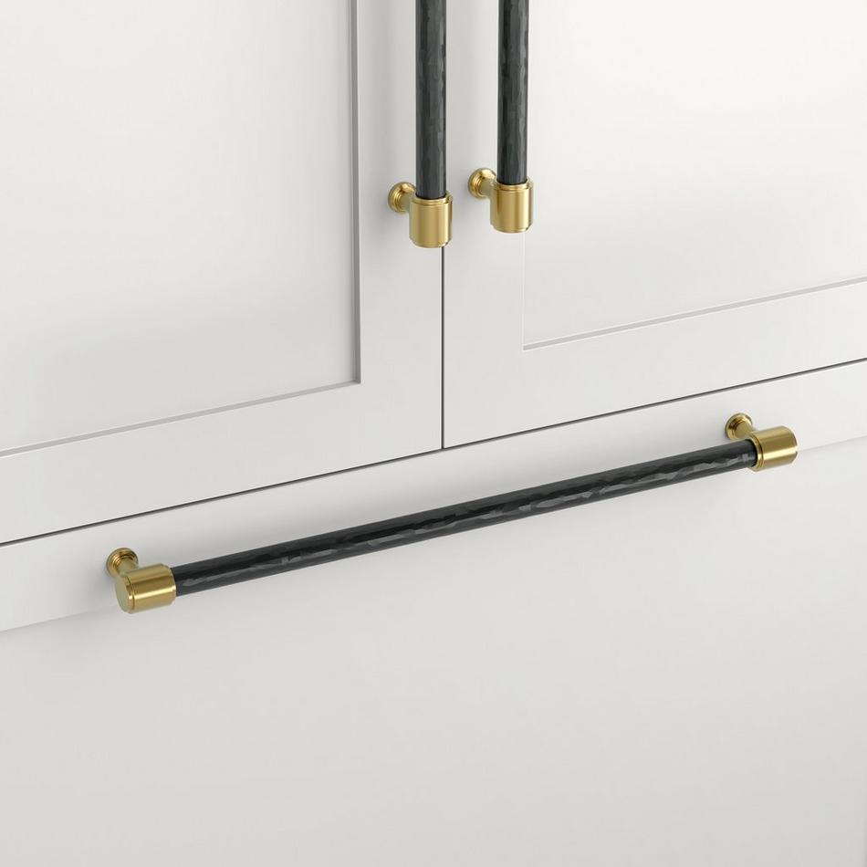 12" Lazzara Textured Appliance Pull - Matte Black/Champagne Bronze, , large image number 0