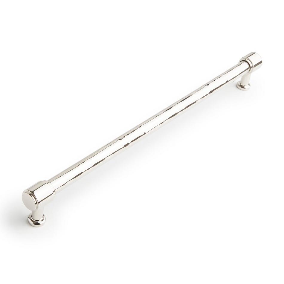 12-5/8" Lazzara Textured Oversized Cabinet Pull - Polished Nickel, , large image number 0