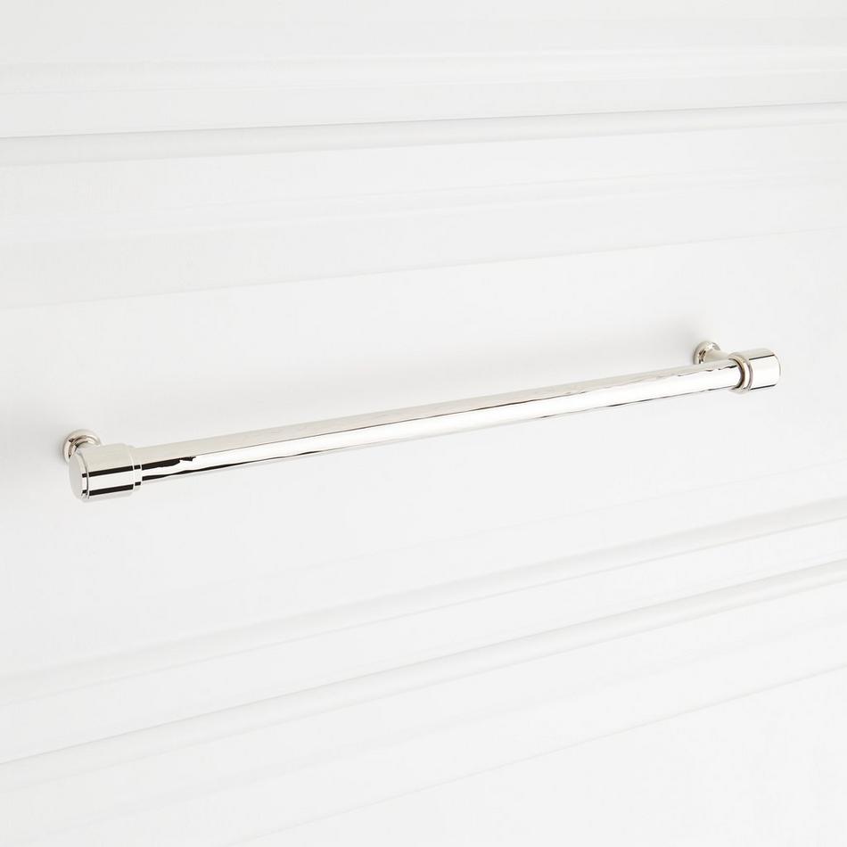 12-5/8" Lazzara Textured Oversized Cabinet Pull - Polished Nickel, , large image number 3
