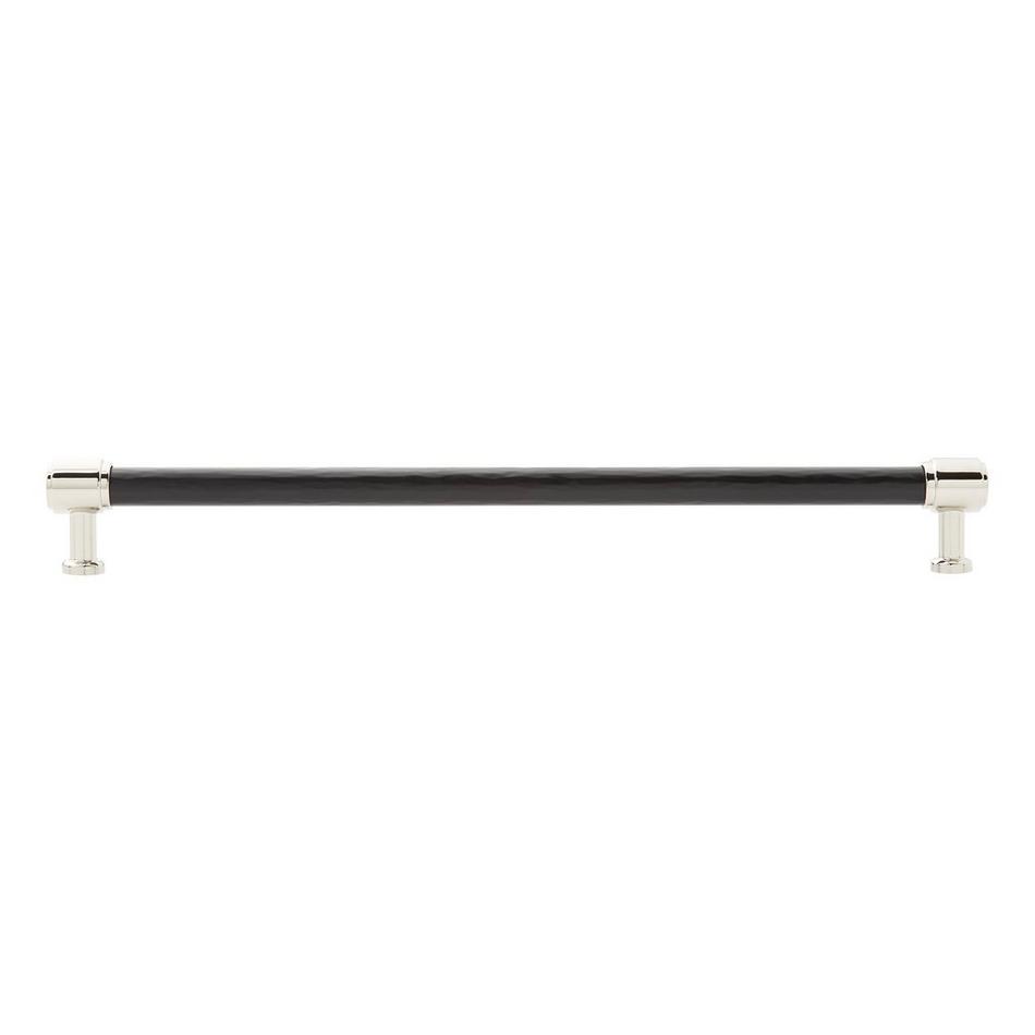 12-5/8" Lazzara Textured Oversized Cabinet Pull - Matte Black/Polished Nickel, , large image number 2