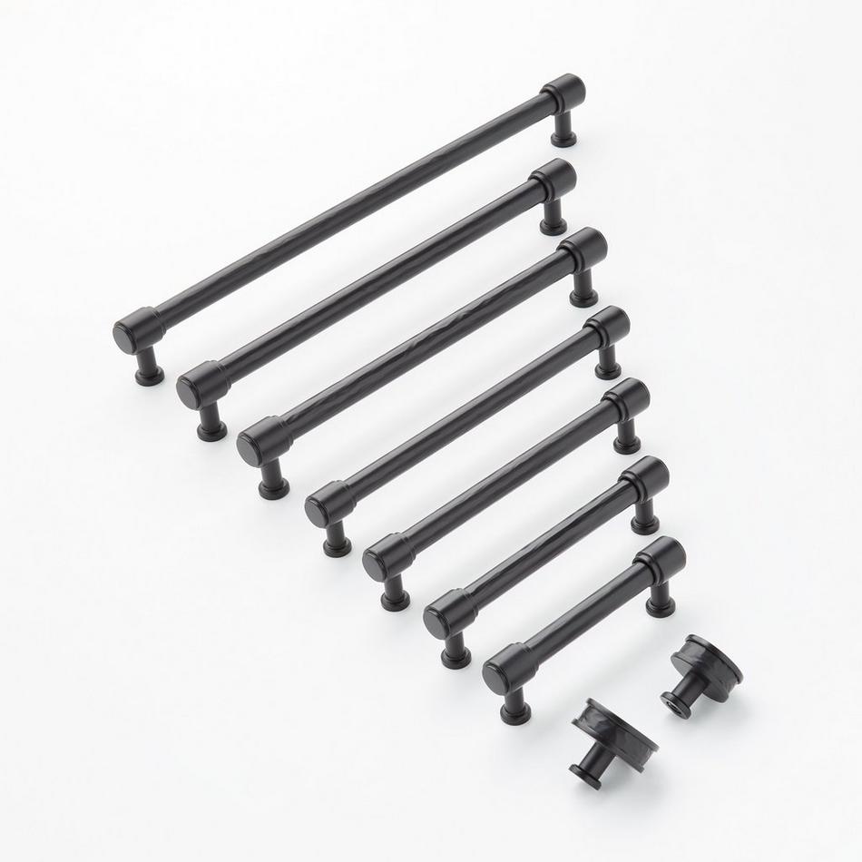 12-5/8" Lazzara Textured Oversized Cabinet Pull - Matte Black, , large image number 1