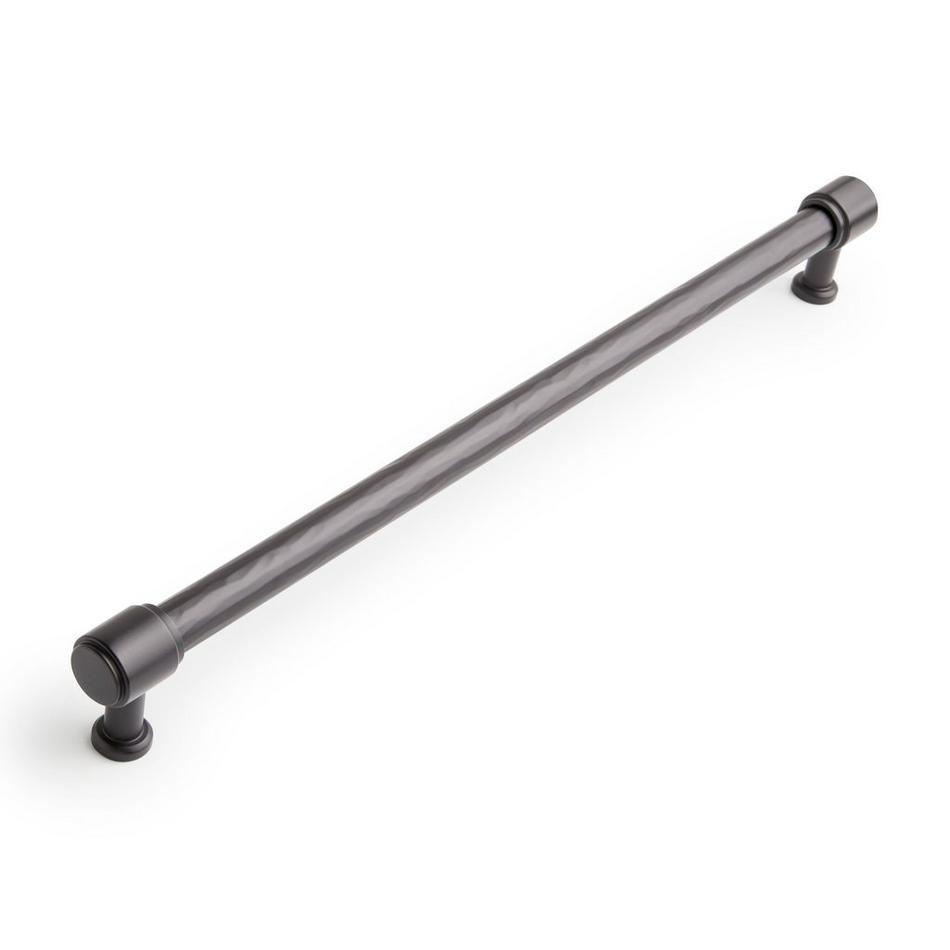12-5/8" Lazzara Textured Oversized Cabinet Pull - Matte Black, , large image number 0