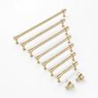 10-1/16" Lazzara Textured Oversized Cabinet Pull - Golden Champagne, , large image number 1