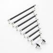 10-1/16" Lazzara Textured Oversized Cabinet Pull - Matte Black/Polished Nickel, , large image number 1