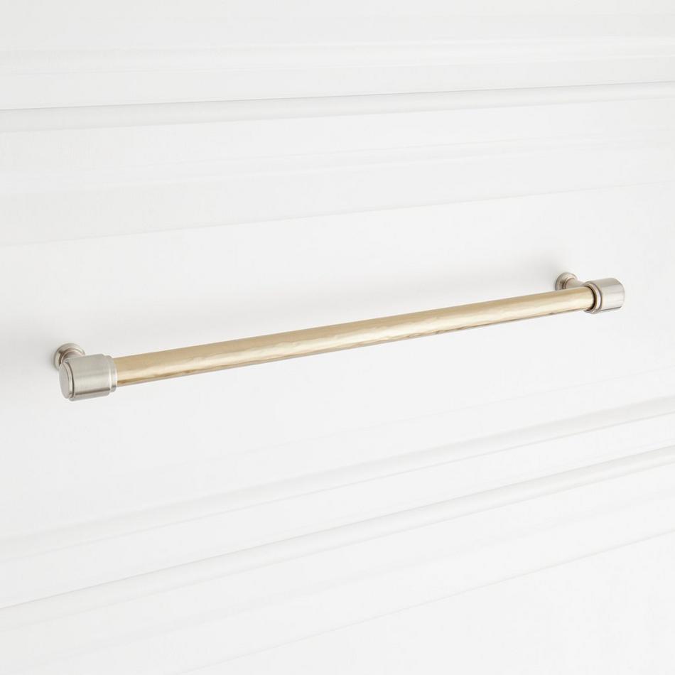 10-1/16" Lazzara Textured Oversized Cabinet Pull - Golden Champagne/Satin Nickel, , large image number 3