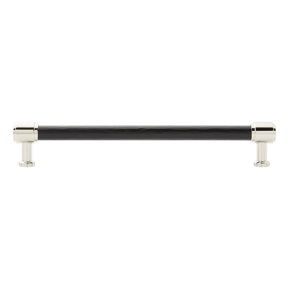 8-13/16" Lazzara Textured Oversized Cabinet Pull - Matte Black/Polished Nickel, , large image number 2