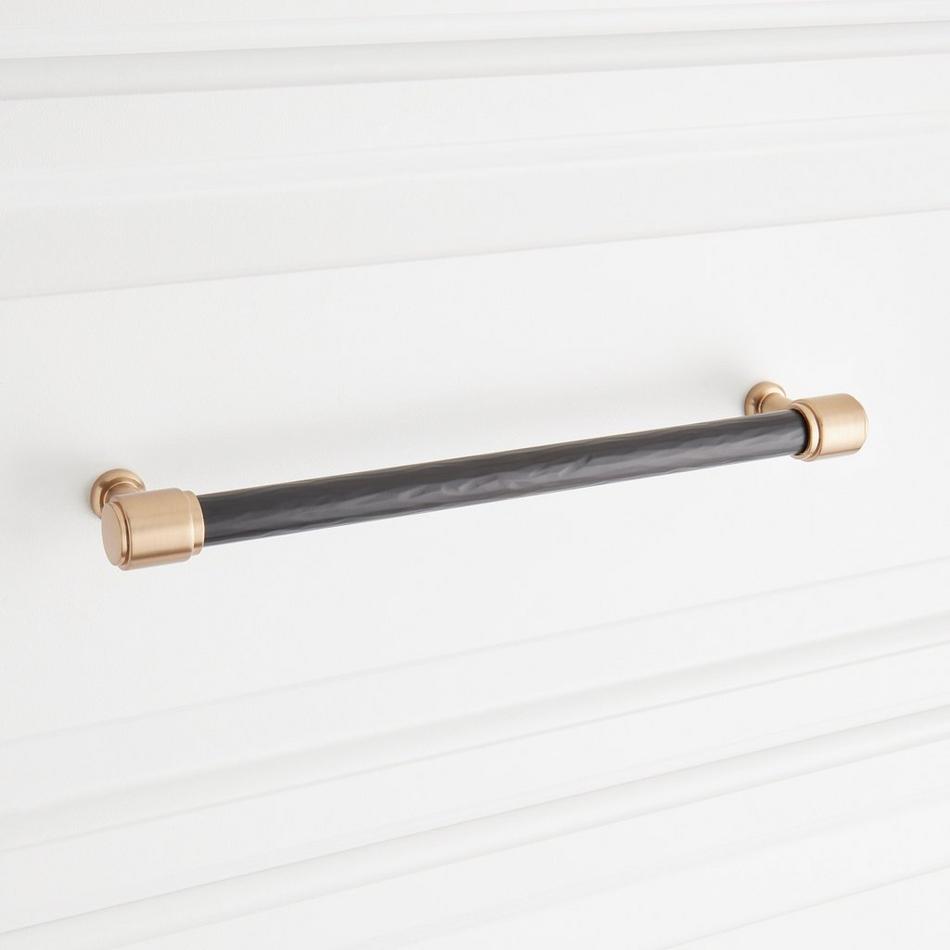 8-13/16" Lazzara Textured Oversized Cabinet Pull - Matte Black/Champagne Bronze, , large image number 3