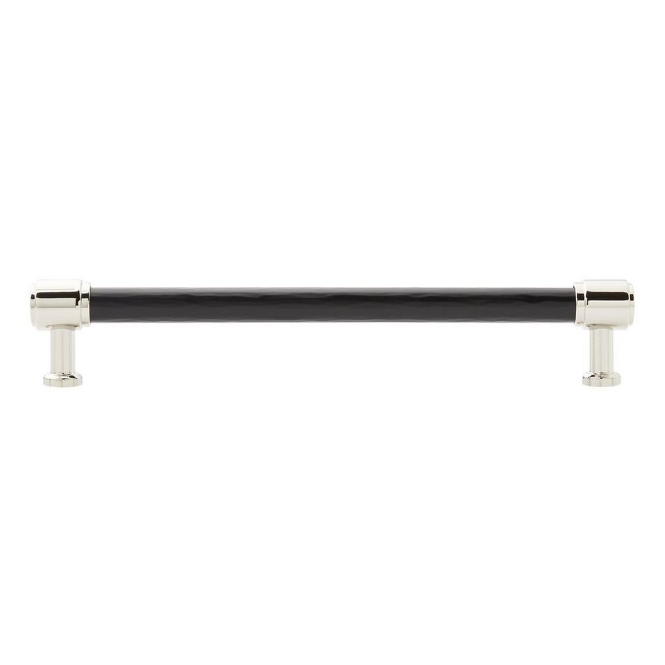 7-9/16" Lazzara Textured Cabinet Pull - Matte Black/Polished Nickel, , large image number 2