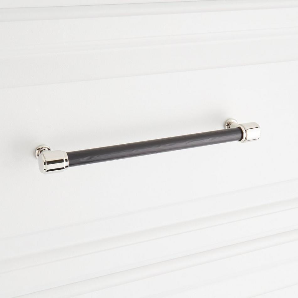 6-5/16" Lazzara Textured Cabinet Pull - Matte Black/Polished Nickel, , large image number 3