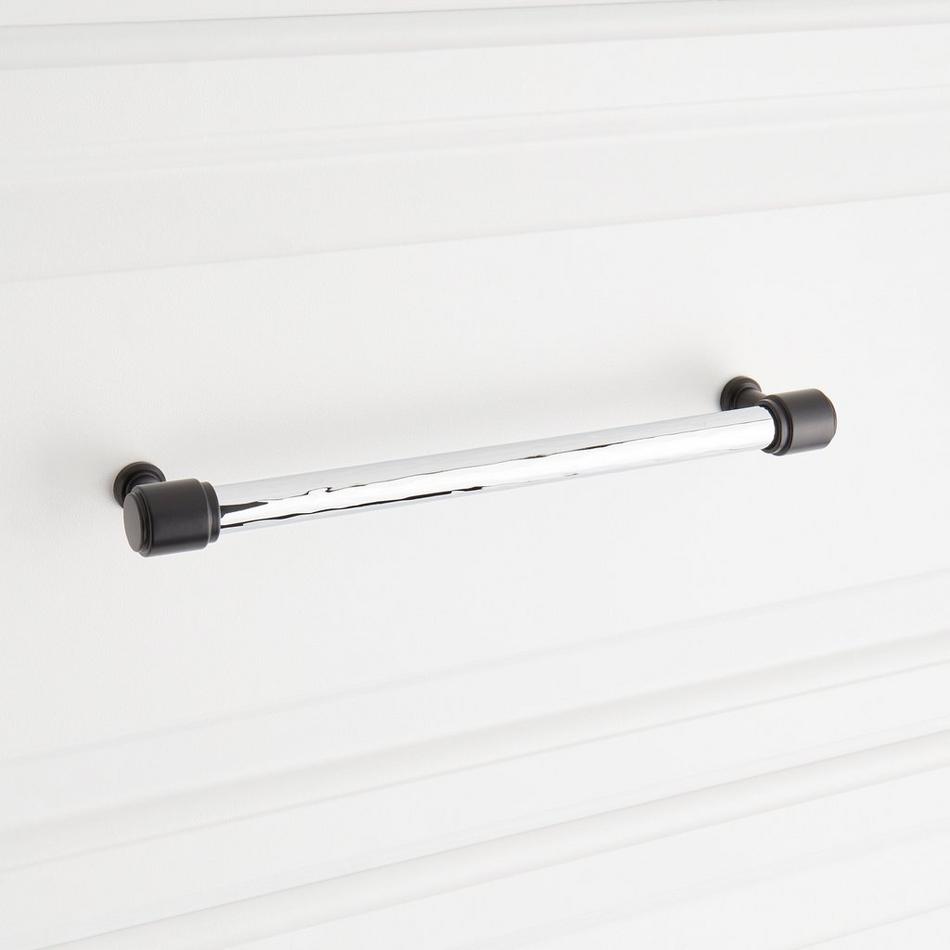 6-5/16" Lazzara Textured Cabinet Pull - Polished Chrome/Matte Black, , large image number 3
