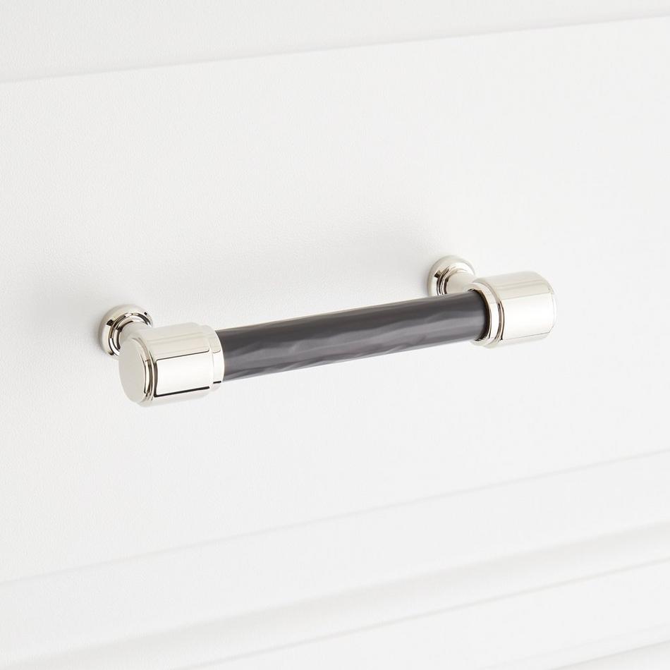5-1/16" Lazzara Textured Cabinet Pull - Matte Black/Polished Nickel, , large image number 3