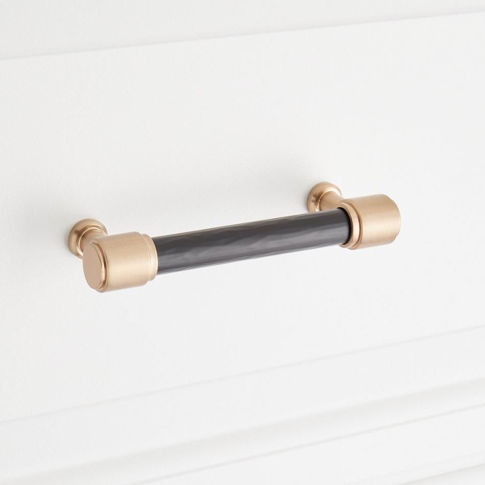 5-1/16" Lazzara Textured Cabinet Pull - Matte Black/Champagne Bronze, , large image number 3